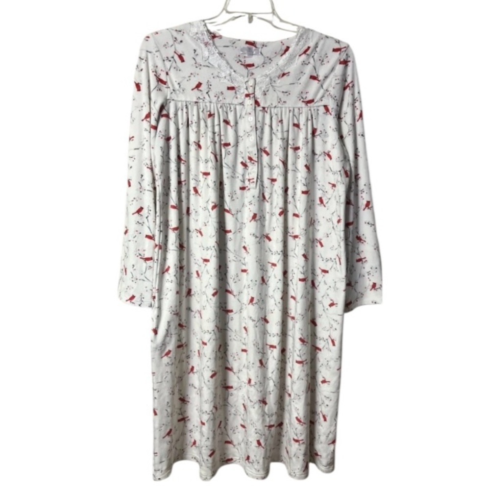 Secret Treasures ~ Women’s ~ Nightgown ~ Large ~Size 12 - 14 ~Red Cardinal Birds